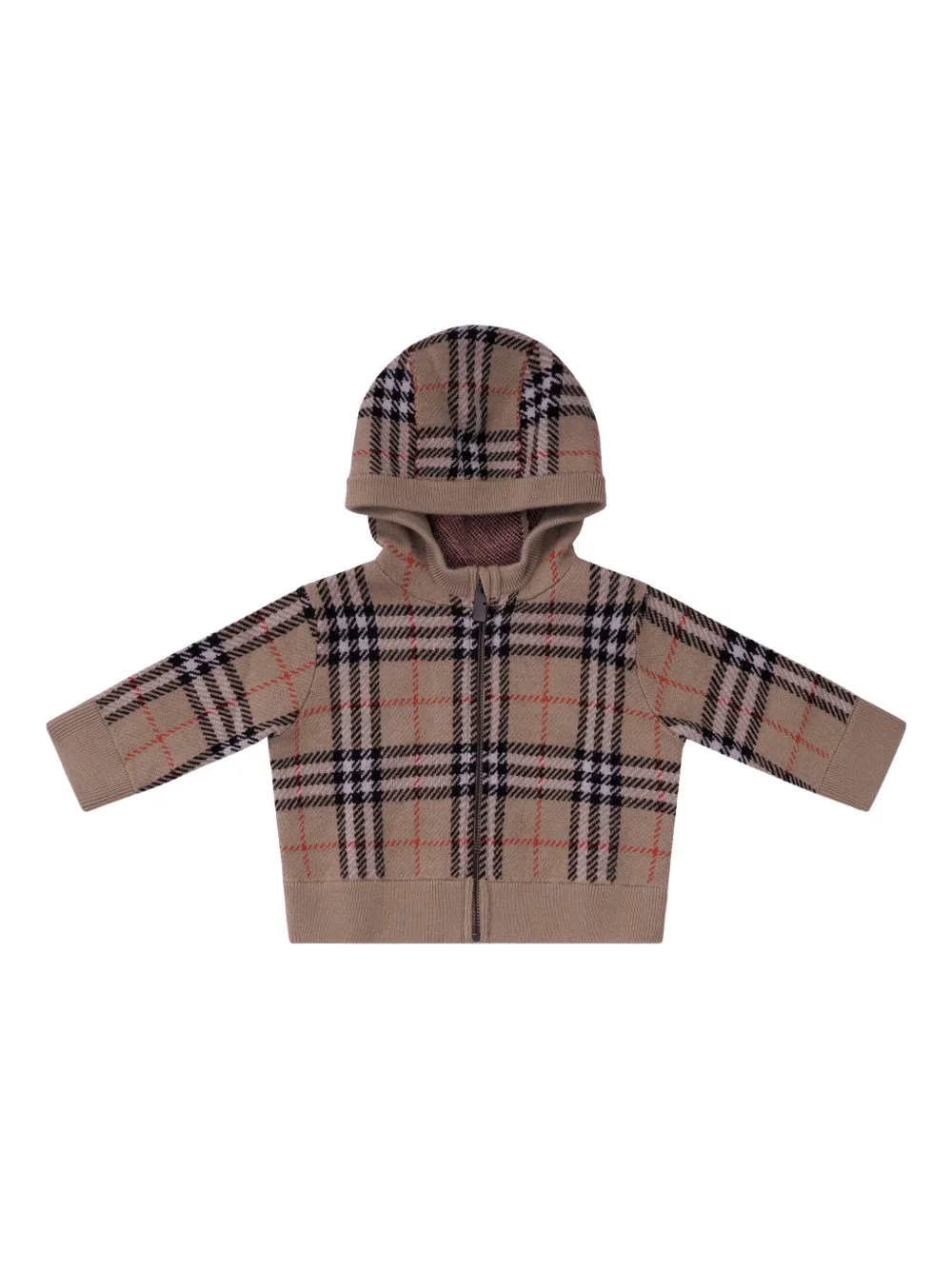 

Худи в клетку Burberry Kids, нейтральный