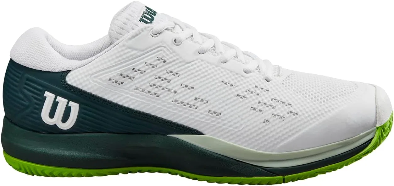 Мужские кроссовки Wilson Rush Pro 4.0 Blade Trainers, цвет «Белая сосна Пондероза, жасминовый зеленый», размер 46 2/3 EU