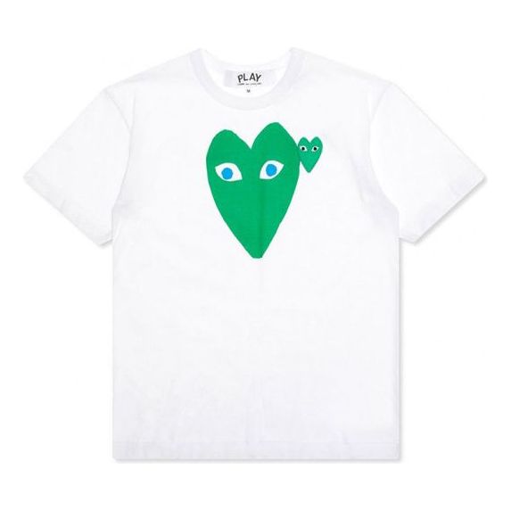 

Футболка blue eyed green heart tee 'white' Comme Des Garcons Play, белый