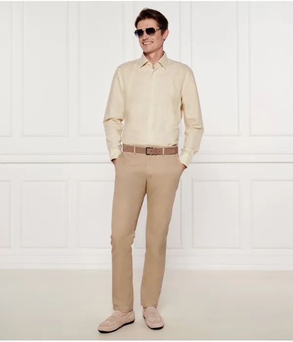 Льняная рубашка c-hal-kent-c1-223 Casual fit Boss, бежевый — фото 2