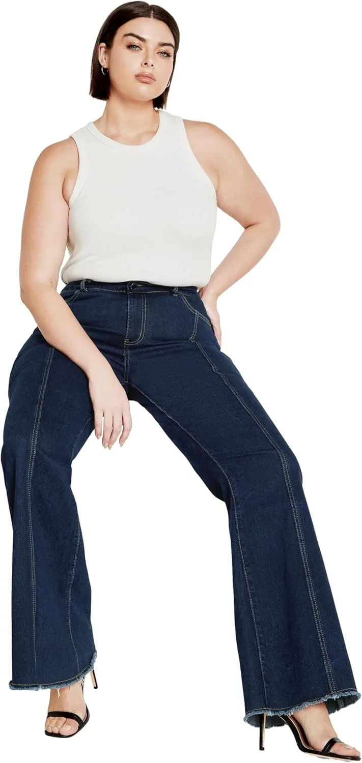 

City Chic Женские джинсы Leah Flare