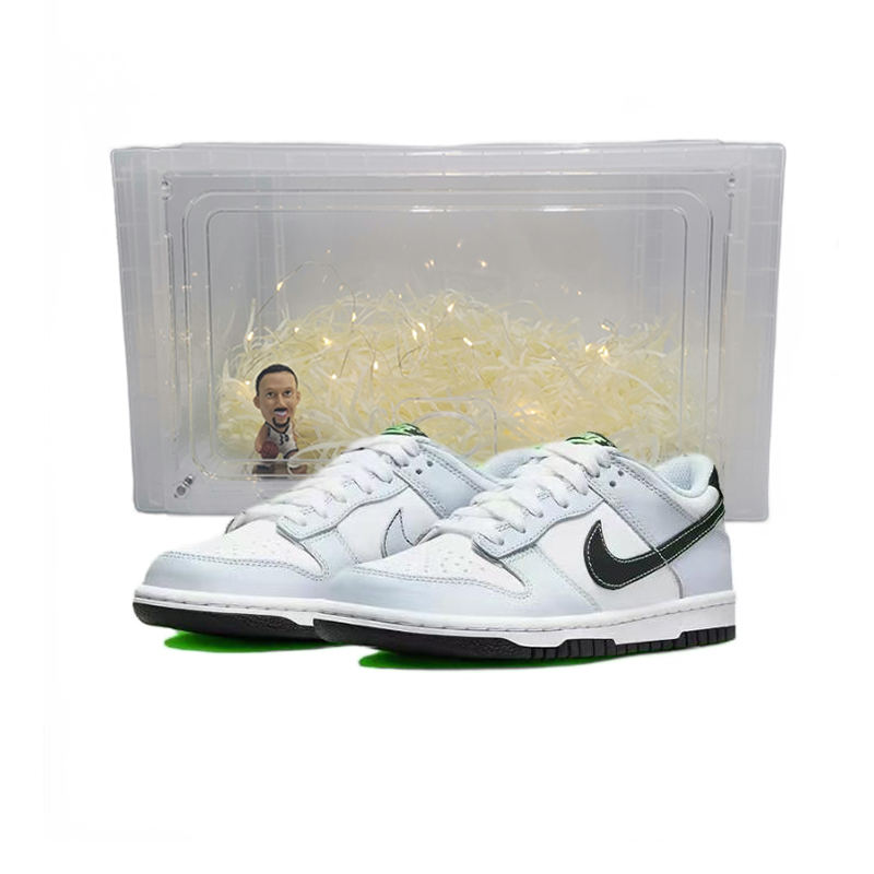 

Nike Нескользящие, легкие, амортизирующие, низкие детские кроссовки для скейтбординга, белые, зеленые, подростковые