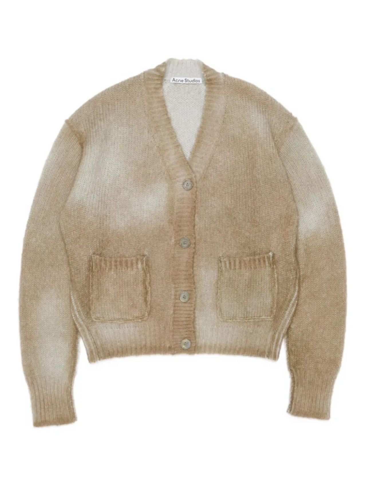 

Кардиган с напылением Acne Studios, нейтральный