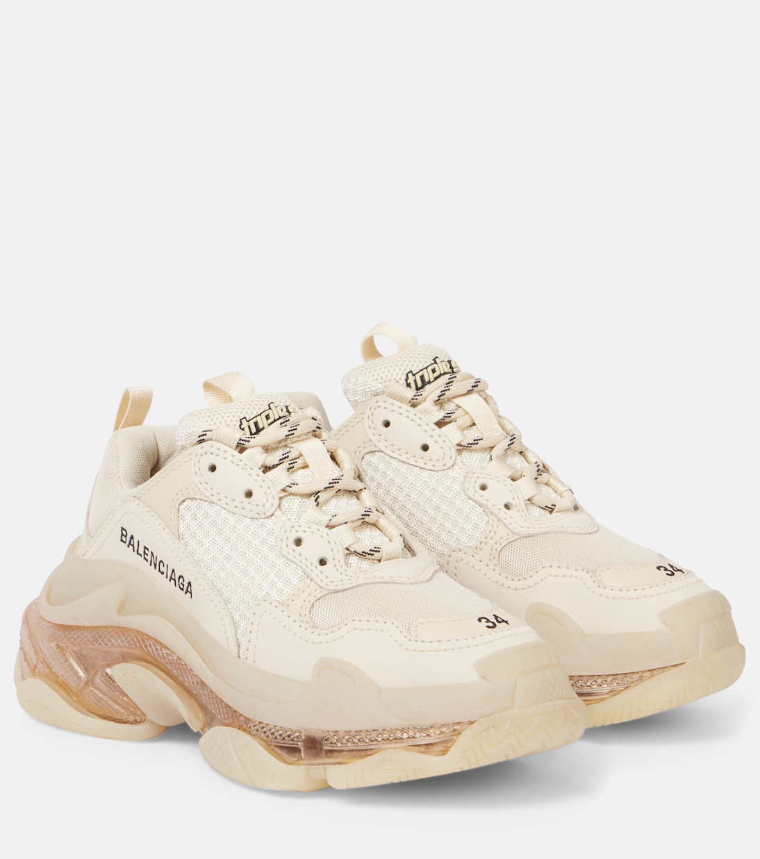 Низкие кеды с логотипом Triple S Balenciaga, белый