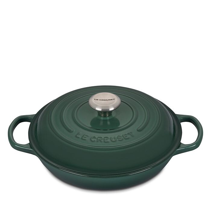 

Ле Крезе 2,25 кварты. Фирменный Брейзер Le Creuset, зеленый