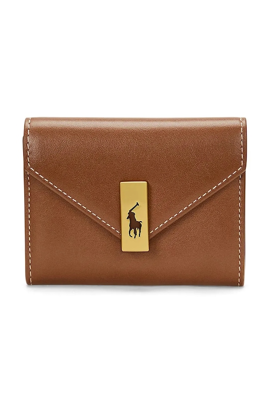 

Кожаный кошелек Polo Ralph Lauren, коричневый