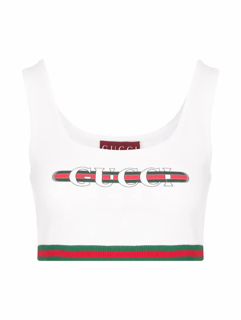 

Укороченный топ Web Gucci, белый