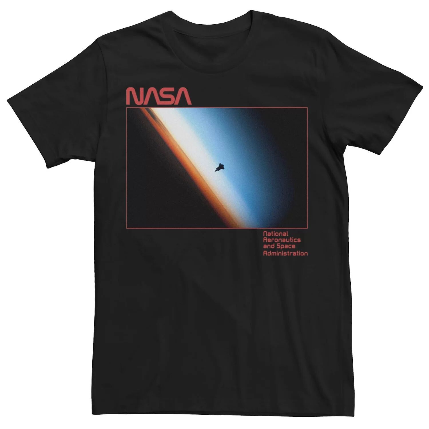 

Мужская футболка NASA Shuttle Dark Light с плакатом Licensed Character