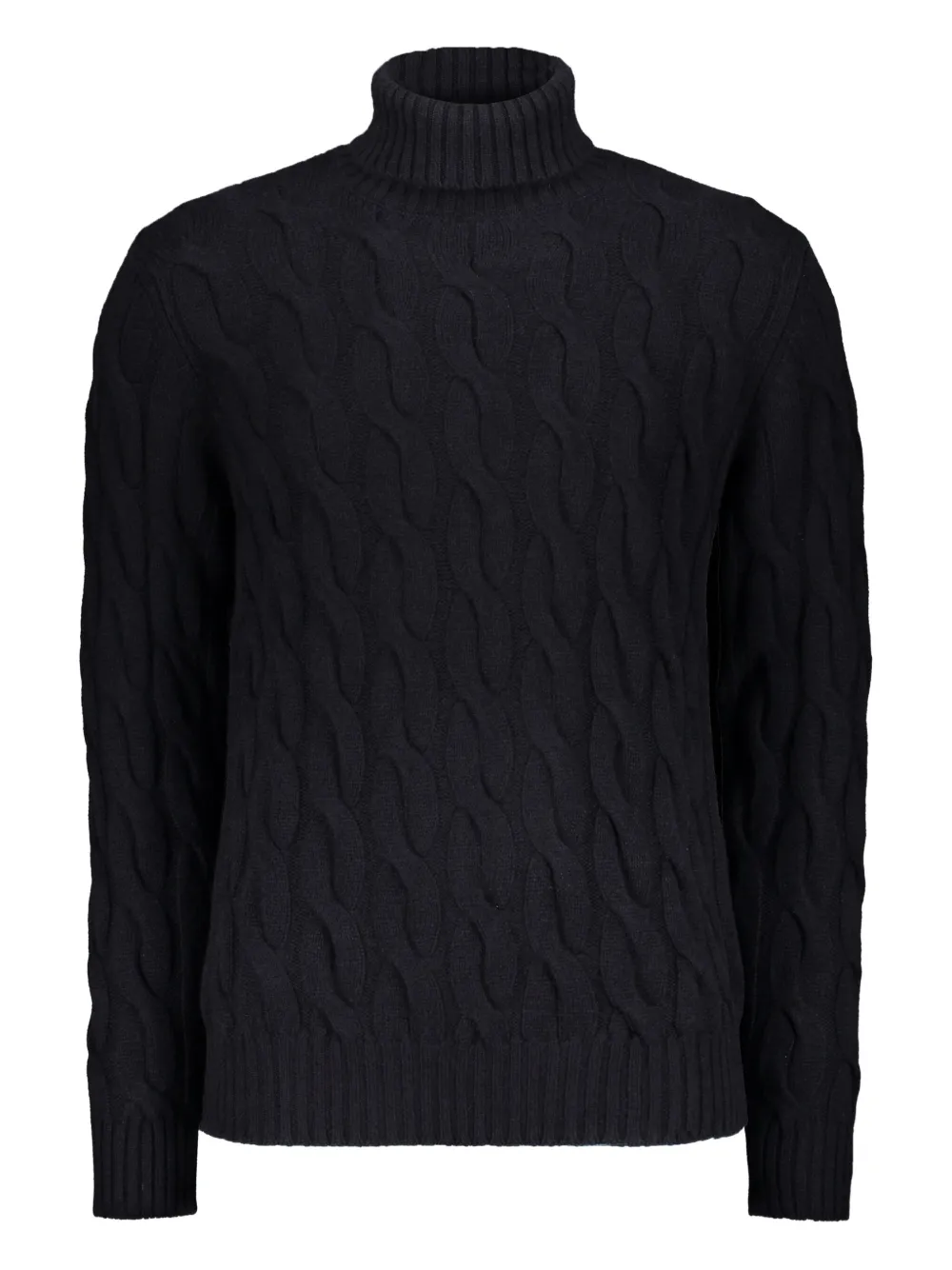 

Свитер Gordon фактурной вязки с высоким воротником Moorer, синий