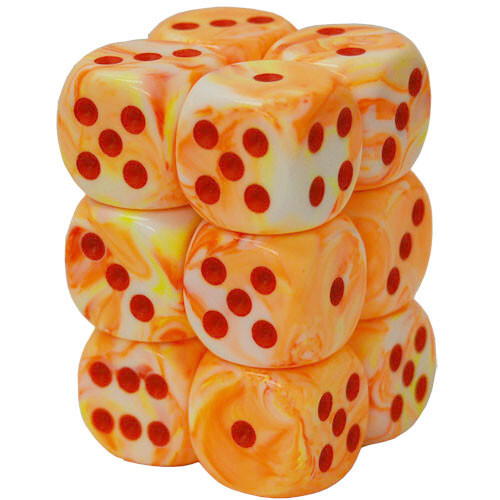 

Аксессуары Chessex Chessex 16mm d6 Set: Festive Sunburst/Red (12)