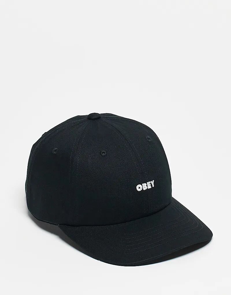 

Бейсболка Obey Bold Curve с шестью панелями черного цвета