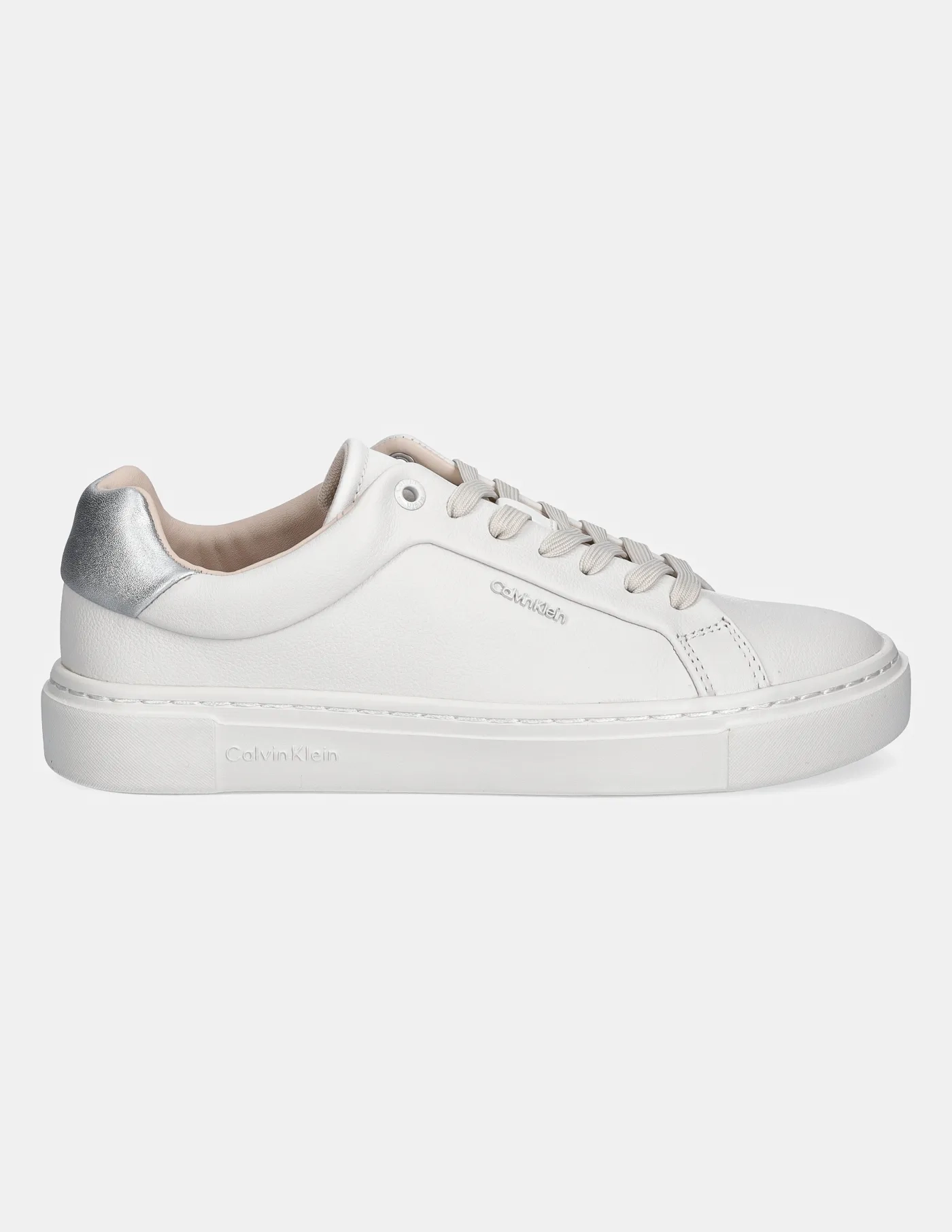 Кожаные кроссовки CUPSOLE LACE UP W/ML - LTH Calvin Klein, белый — фото 3