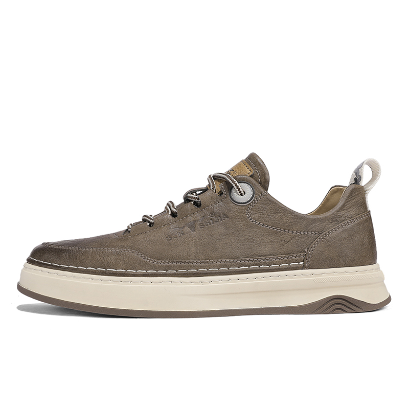 

G.N.SHIJIA Износостойкие мужские скейтерские кеды низкие хаки, цвет Khaki