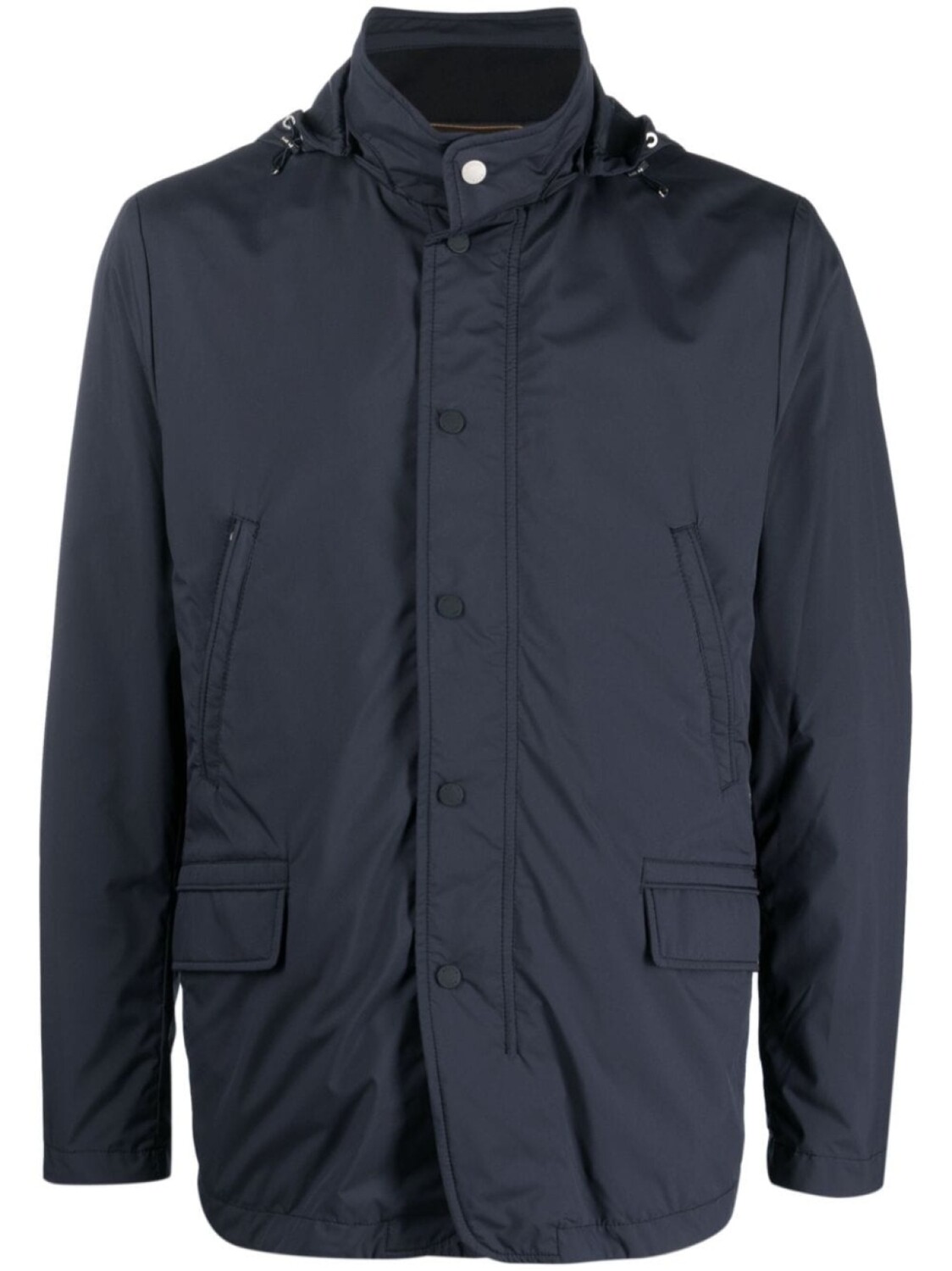 

Moorer однобортная куртка с капюшоном, синий