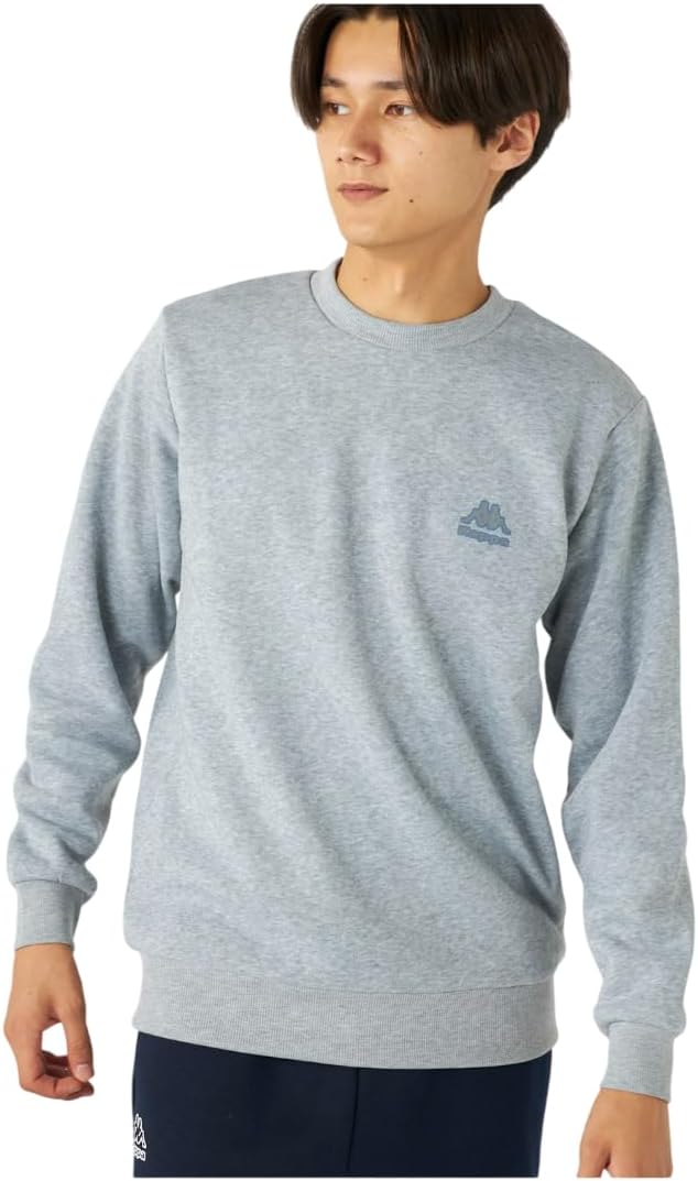 

Толстовка Kappa, мужская, на флисовой подкладке, с круглым вырезом, легкая, светло-серый