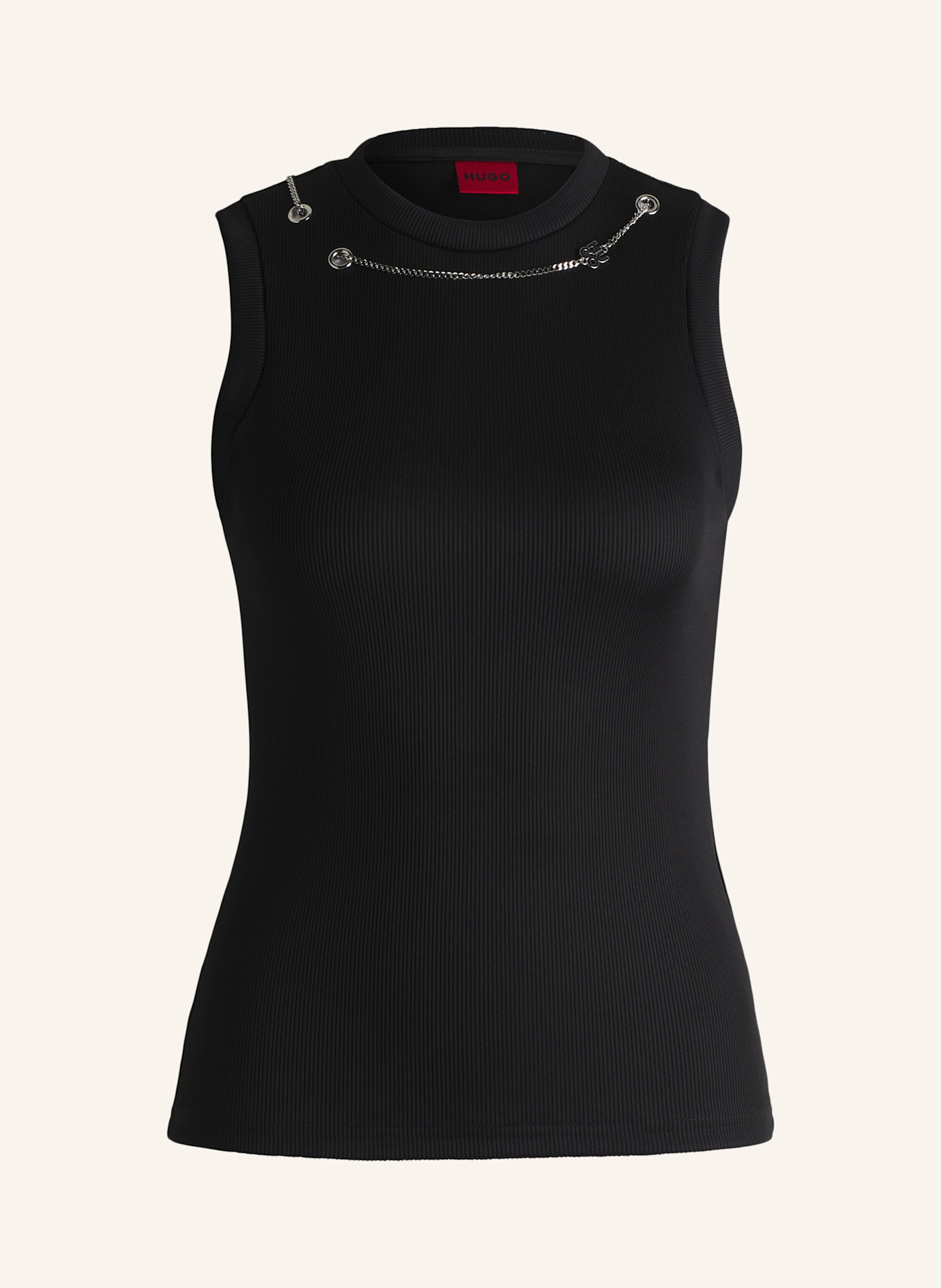 

Повседневный топ delanive slim fit Hugo, черный