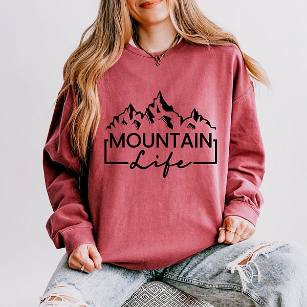 

Легкий свитшот Mountain Life с эффектом garment dyed Simply Sage Market, Crimson, Зеленый, Легкий свитшот Mountain Life с эффектом garment dyed Simply Sage Market, Crimson
