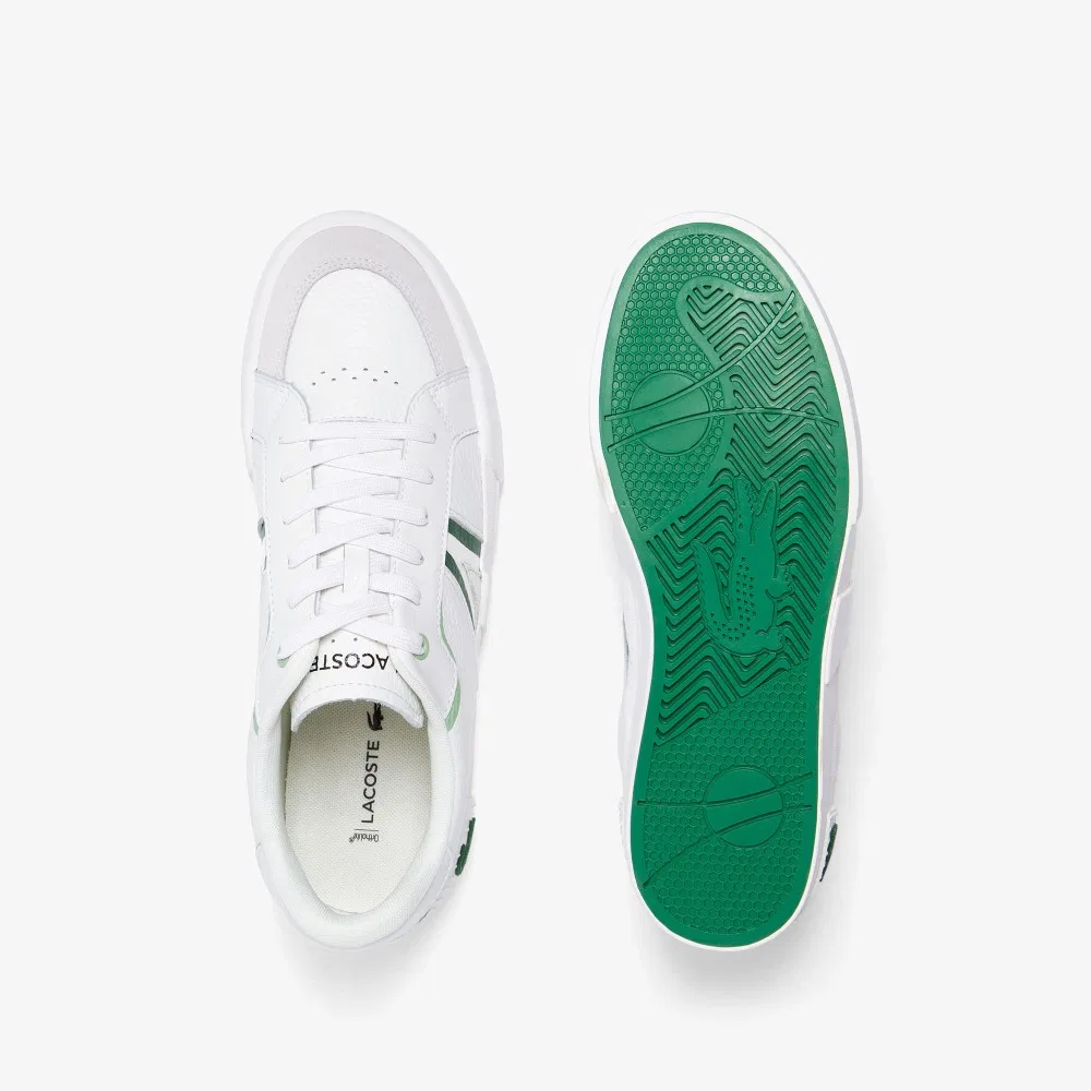 Мужские кожаные кроссовки Tracksurf белые от Lacoste — фото 4