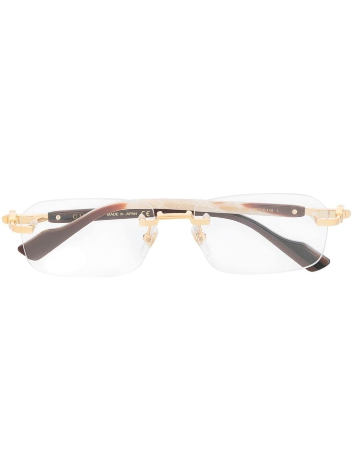

Gucci Eyewear очки в безободковой оправе, коричневый