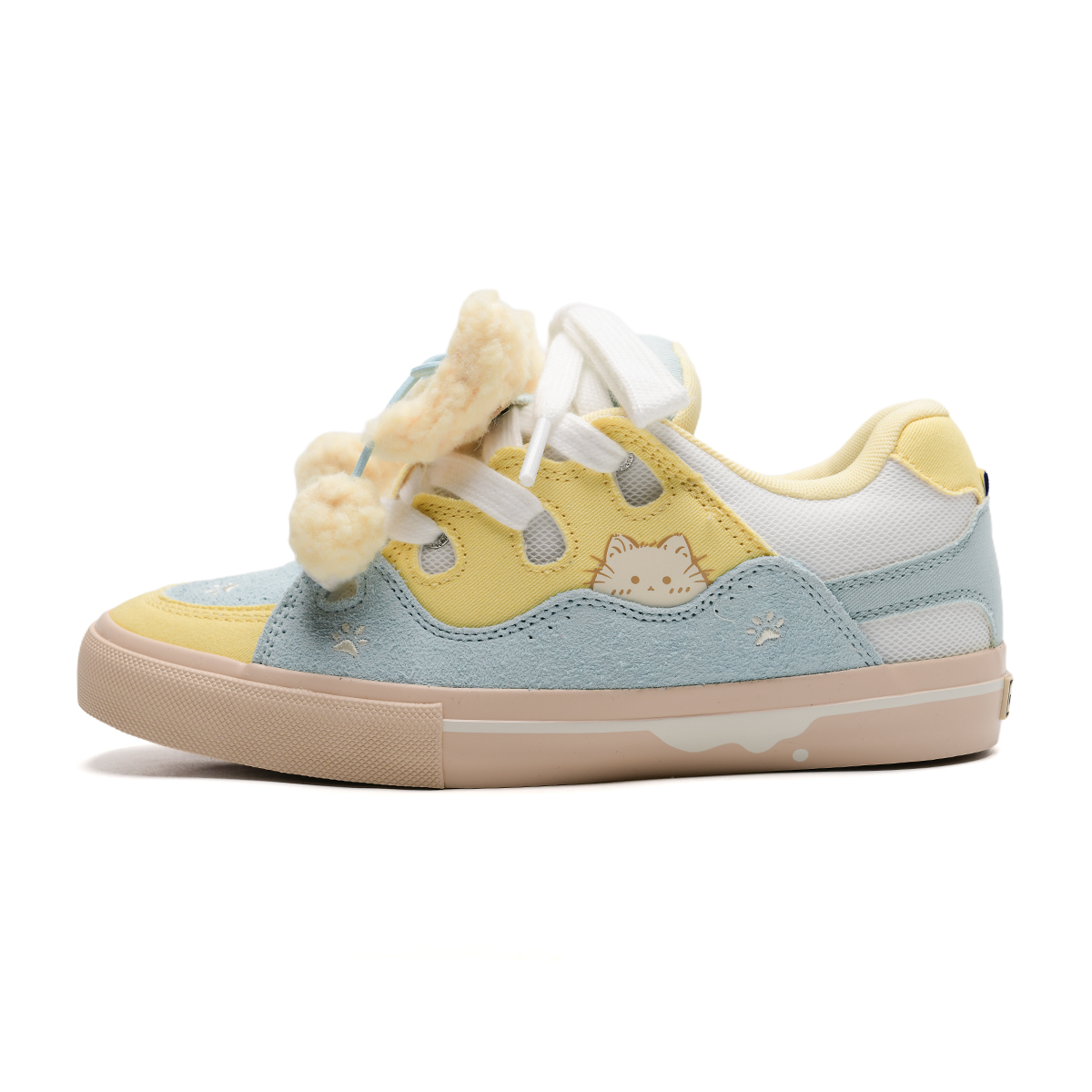 

7 SEVFUN Скользоустойчивые износостойкие легкие низкие скейтерские кроссовки Blue Yellow White с аксессуарами, цвет Blue Yellow White (Includes Custom Accessories)