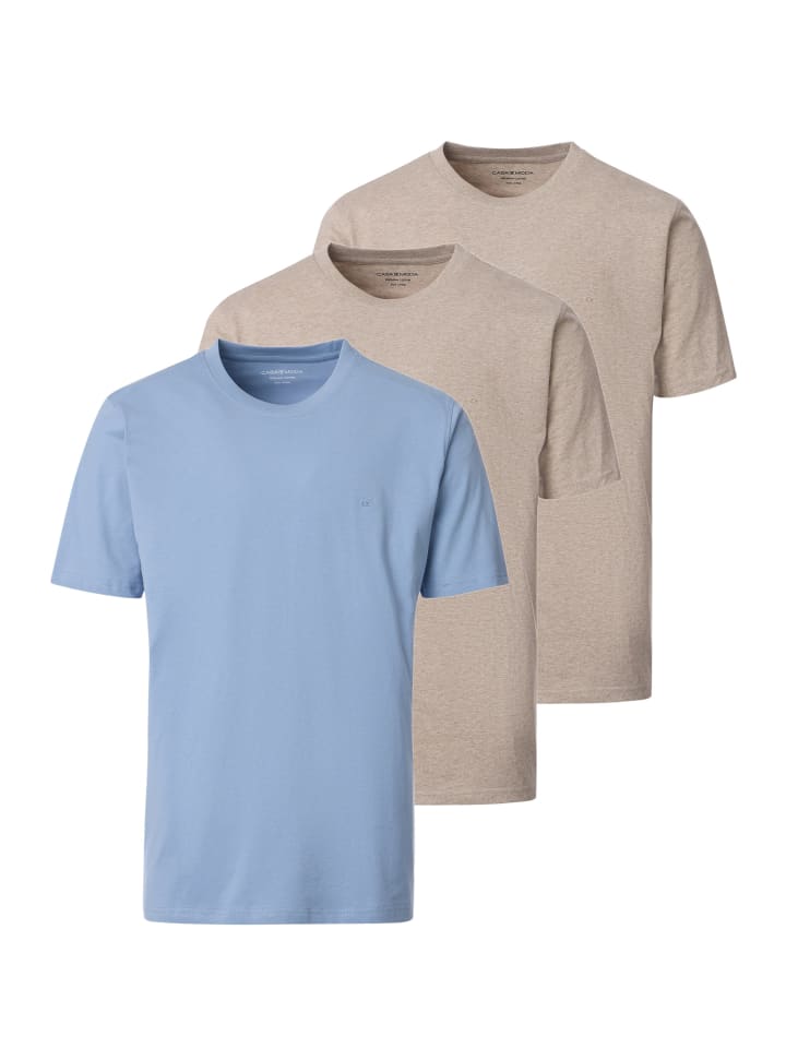 

Casa moda Простая футболка бежевого/светло-голубого цвета, Бежевый, Casa moda Простая футболка бежевого/светло-голубого цвета