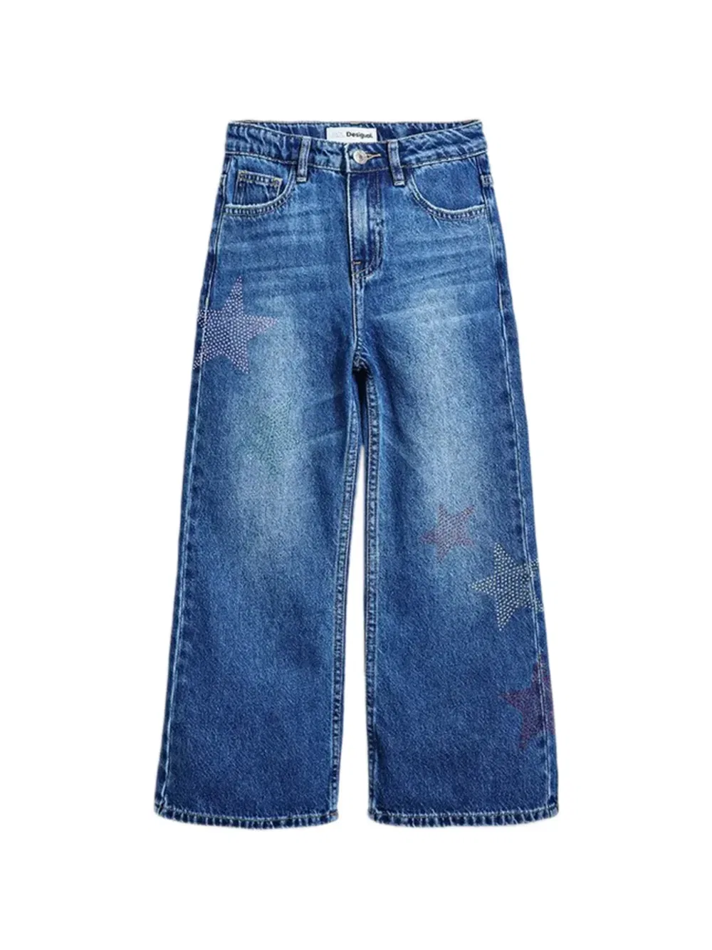 Джинсы со звездами Desigual, синий