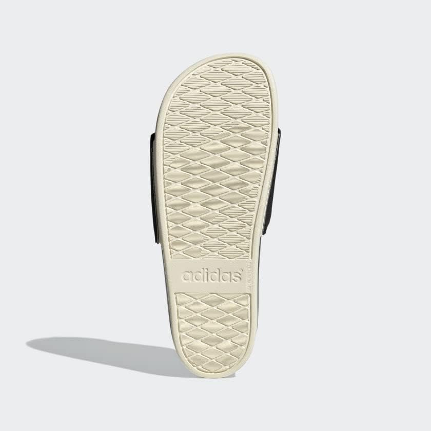 Шлепанцы adidas Adilette Comfort (унисекс), белый/черный/золотой — фото 3