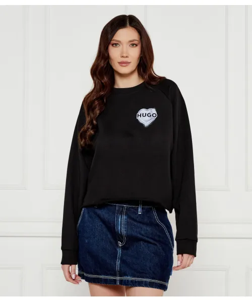 

Толстовка Darace Loose fit Hugo, черный