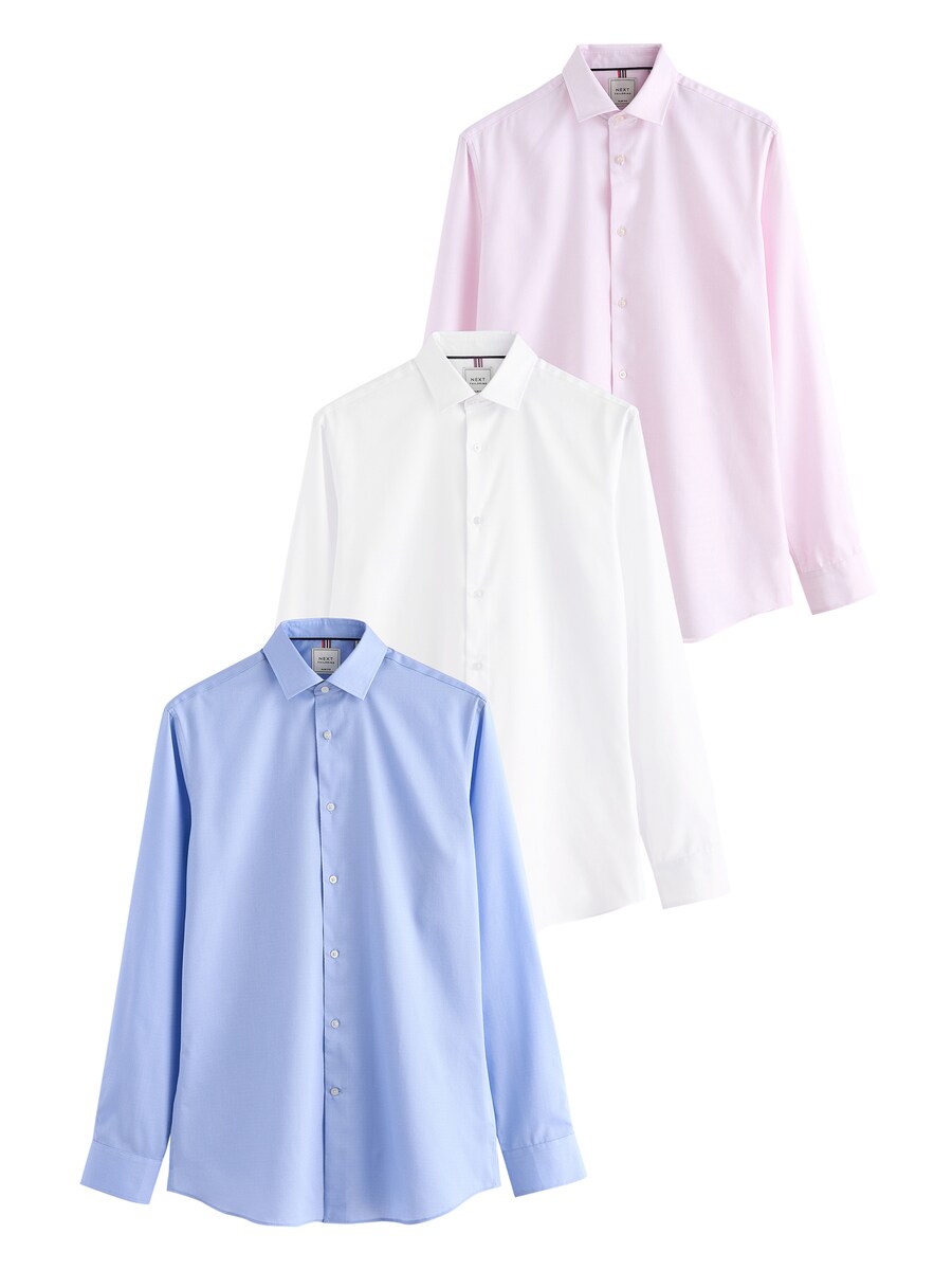 

Приталенная рубашка на пуговицах Next, цвет Light blue/Light pink/White