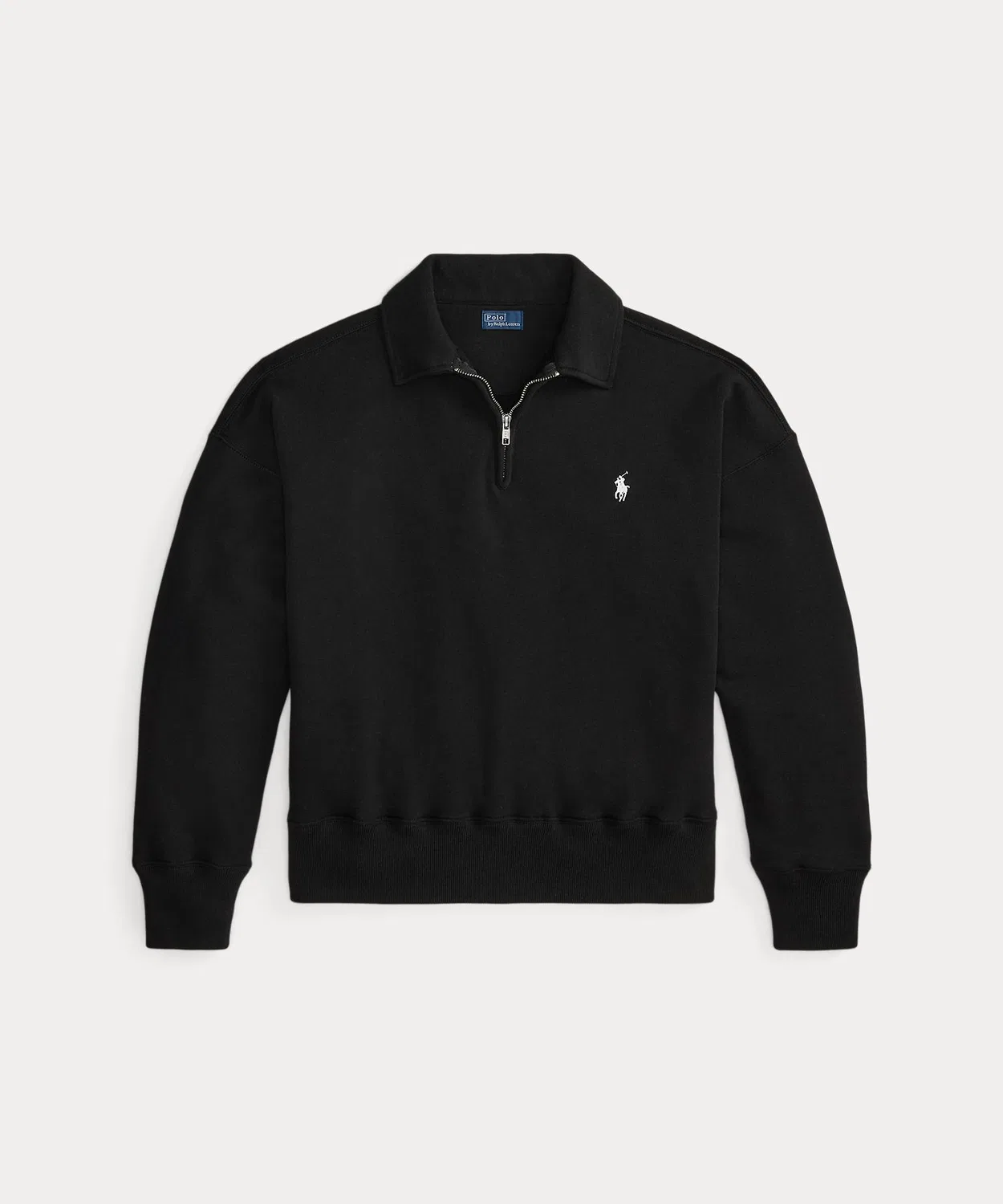 Флисовая кофта Polo Ralph Lauren с четвертью молнии, светло-серая — фото 2
