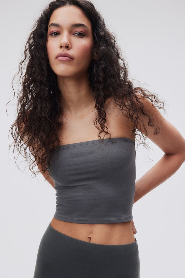 

В упаковке 2 коротких топа-трубы H&M, зеленый