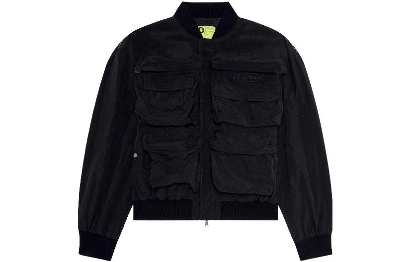 

DIESEL Джинсовая короткая бомбер куртка, Black