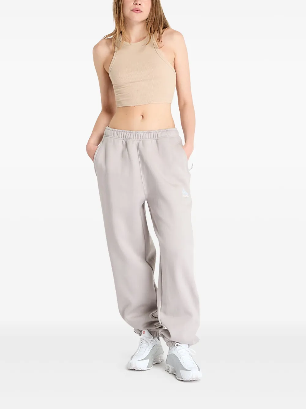 

Флисовые спортивные брюки с вышитым логотипом ACG Lungs Nike, серый