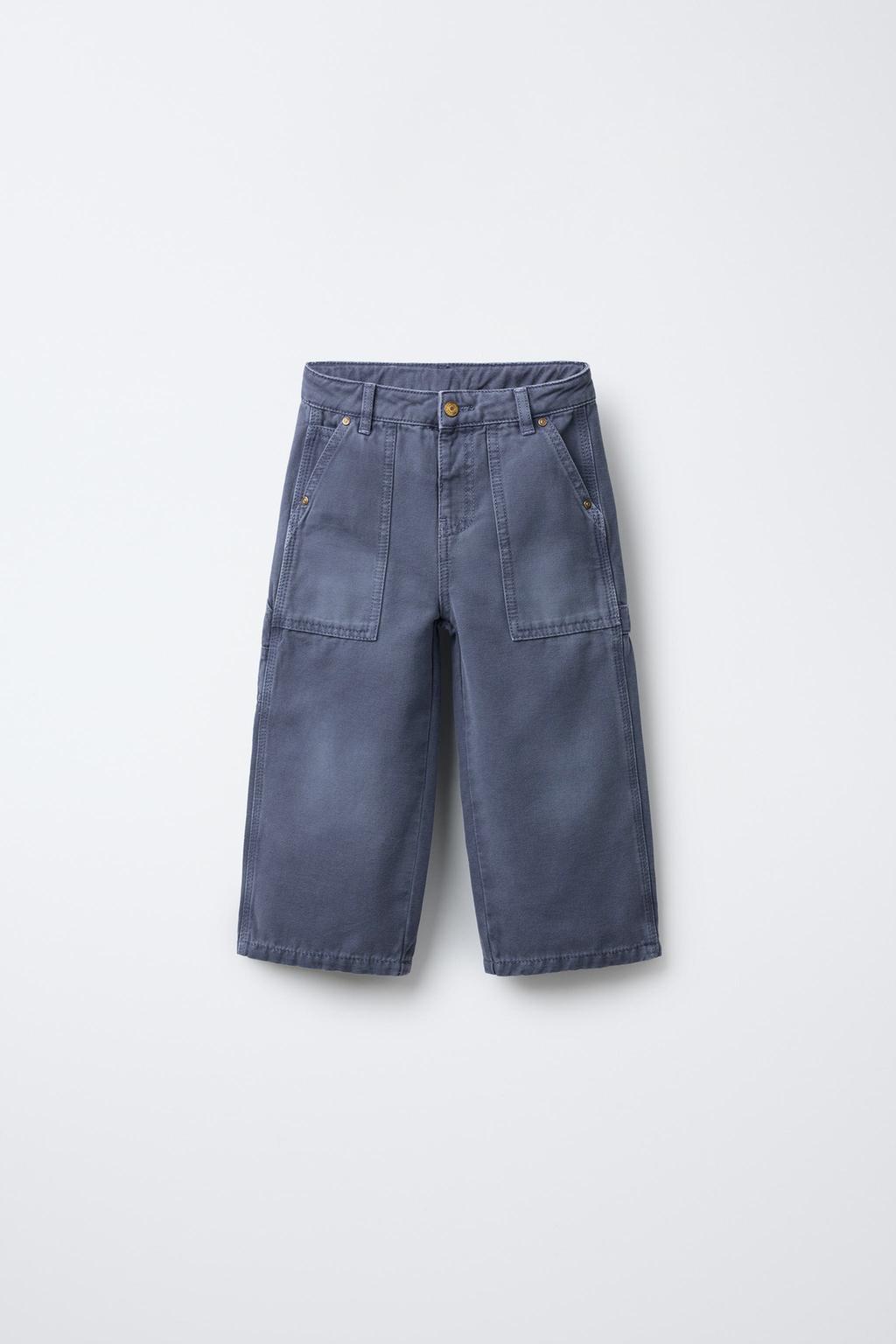 

Холщовые плотницкие брюки ZARA, синий