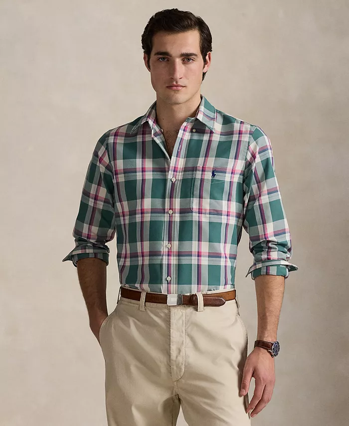 

Мужская классическая оксфордская рубашка Performance Polo Ralph Lauren, зеленый