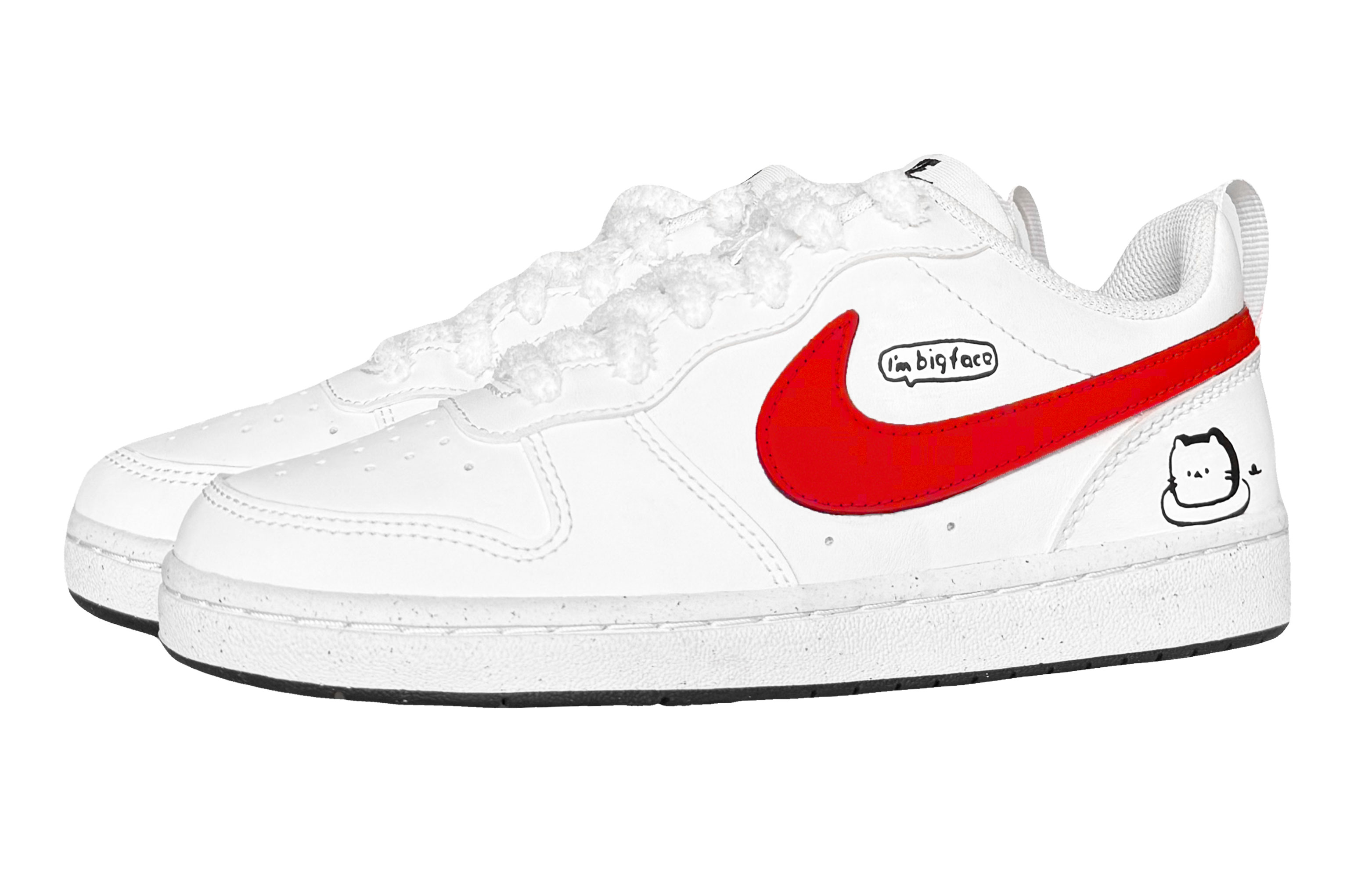Nike Court Borough Red Plum Candy Low top Kids' Skateboarding Shoes Red Teenagers — фото 4