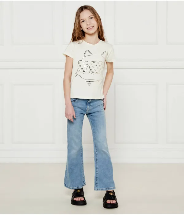 Футболка Regular fit Karl Lagerfeld Kids, белый — фото 2