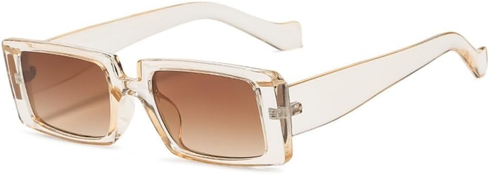 

Модные солнцезащитные очки для женщин и мужчин, винтажные прямоугольные солнцезащитные очки, классические солнцезащитные очки, трендовые очки с градиентным переходом, защита от ультрафиолета UV400 KTUCN, Trans Tea