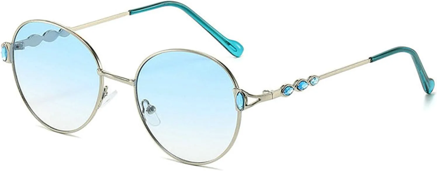 

Солнцезащитные очки Helena Bling Diamond Round для женщин, модные солнцезащитные очки с кристаллами и стразами, милые праздничные очки голубого и розового цвета, C5