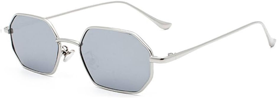 

Маленькие металлические шестиугольные солнцезащитные очки для мужчин и женщин, стильные солнцезащитные очки в стиле ретро, ​​многоугольные солнцезащитные очки, модные очки с защитой от ультрафиолета UV400 KTUCN, Silver Mercury