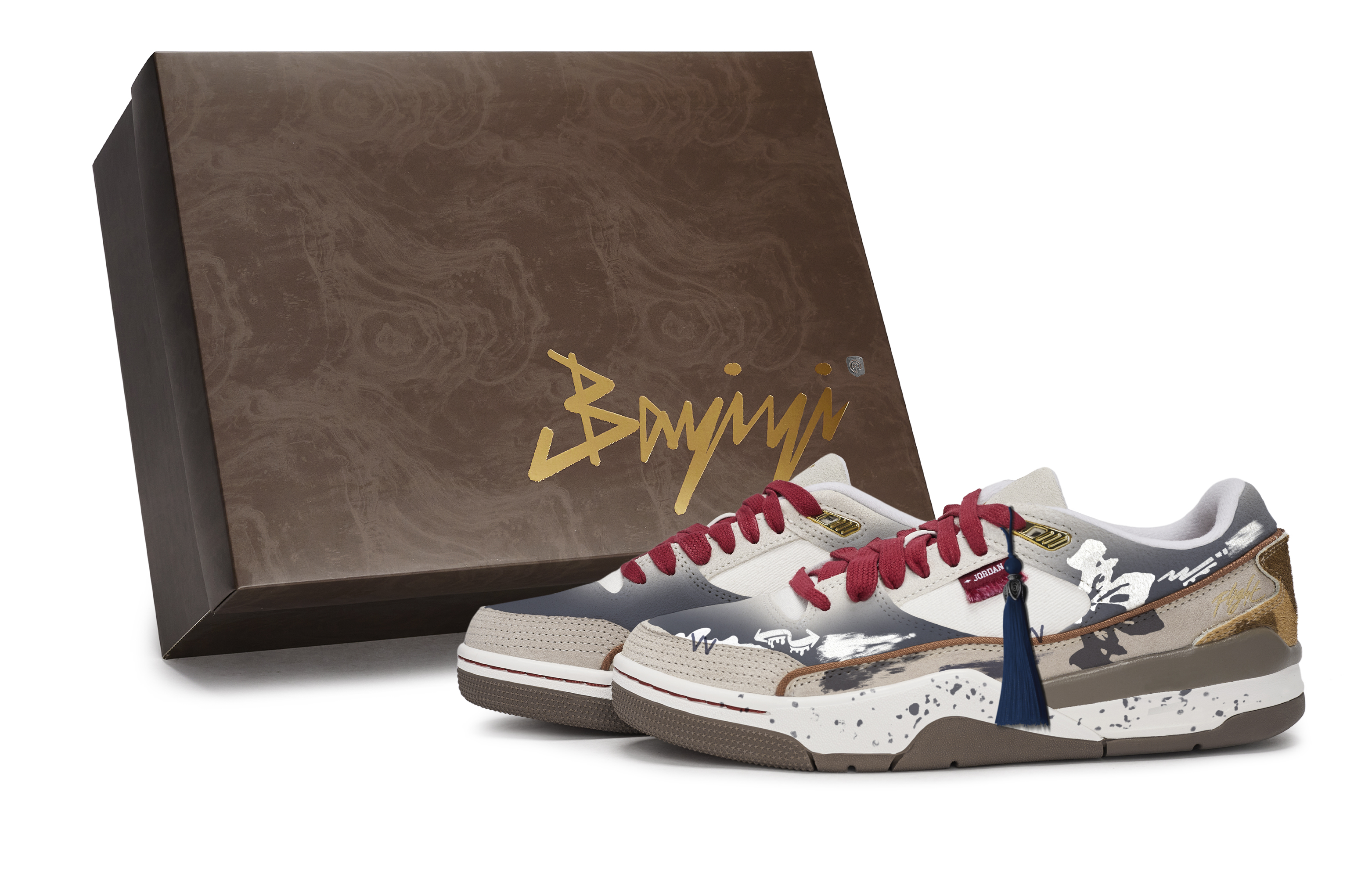 

FLIGHT COURT 811 Manufacturing, Moonlit Horse Reflection, Special Shoe Box низкие кроссовки Vintage Basketball Jordan, бежевый серый синий коричневый