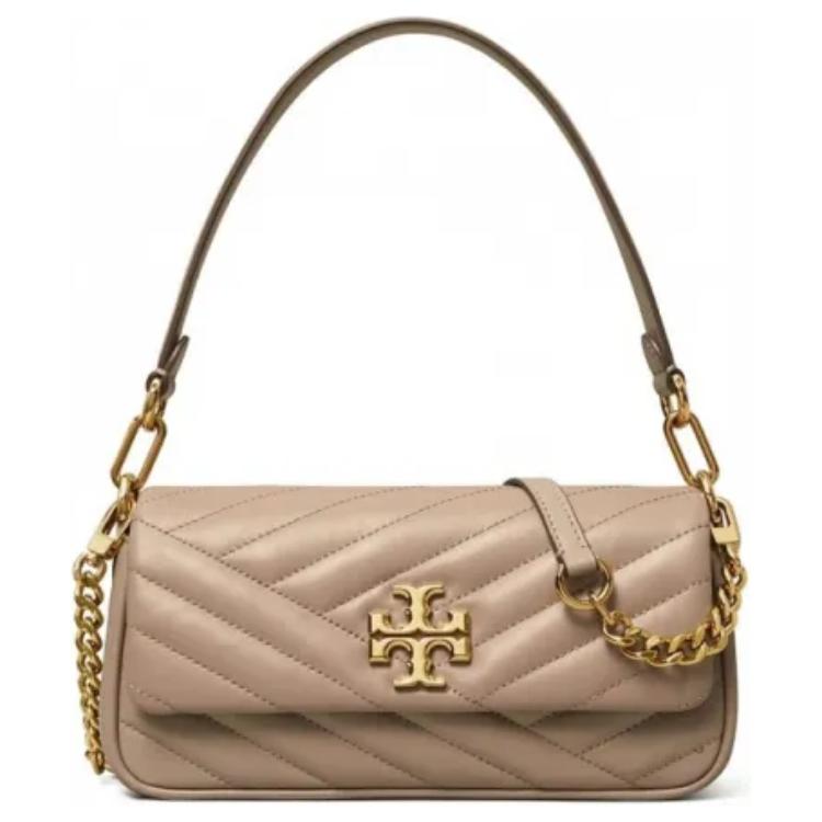 

TORY BURCH Кожаная женская сумка через плечо серый