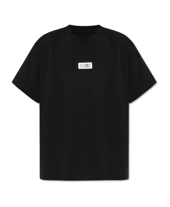 

Футболка с нашивкой-логотипом Mm6 Maison Margiela, черный