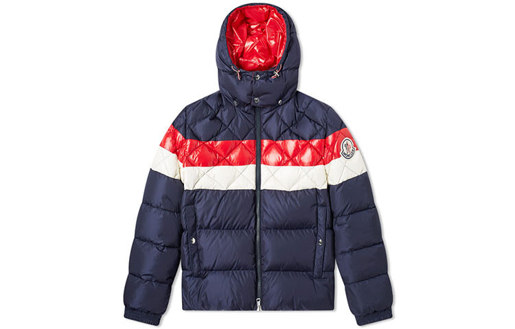 

Пуховик мужской синий Moncler