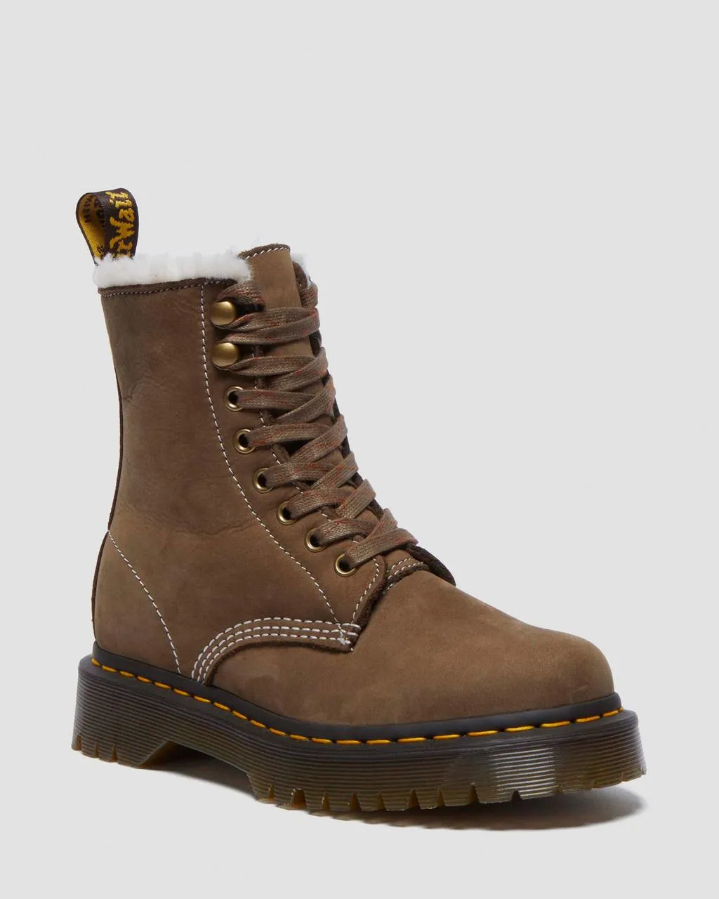 

Dr. Martens Женские ботинки 1460 Bex на меховой подкладке на шнуровке, цвет Buttersoft Wp