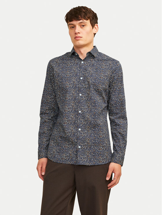 

Рубашка узкого кроя Jack&Jones, синий