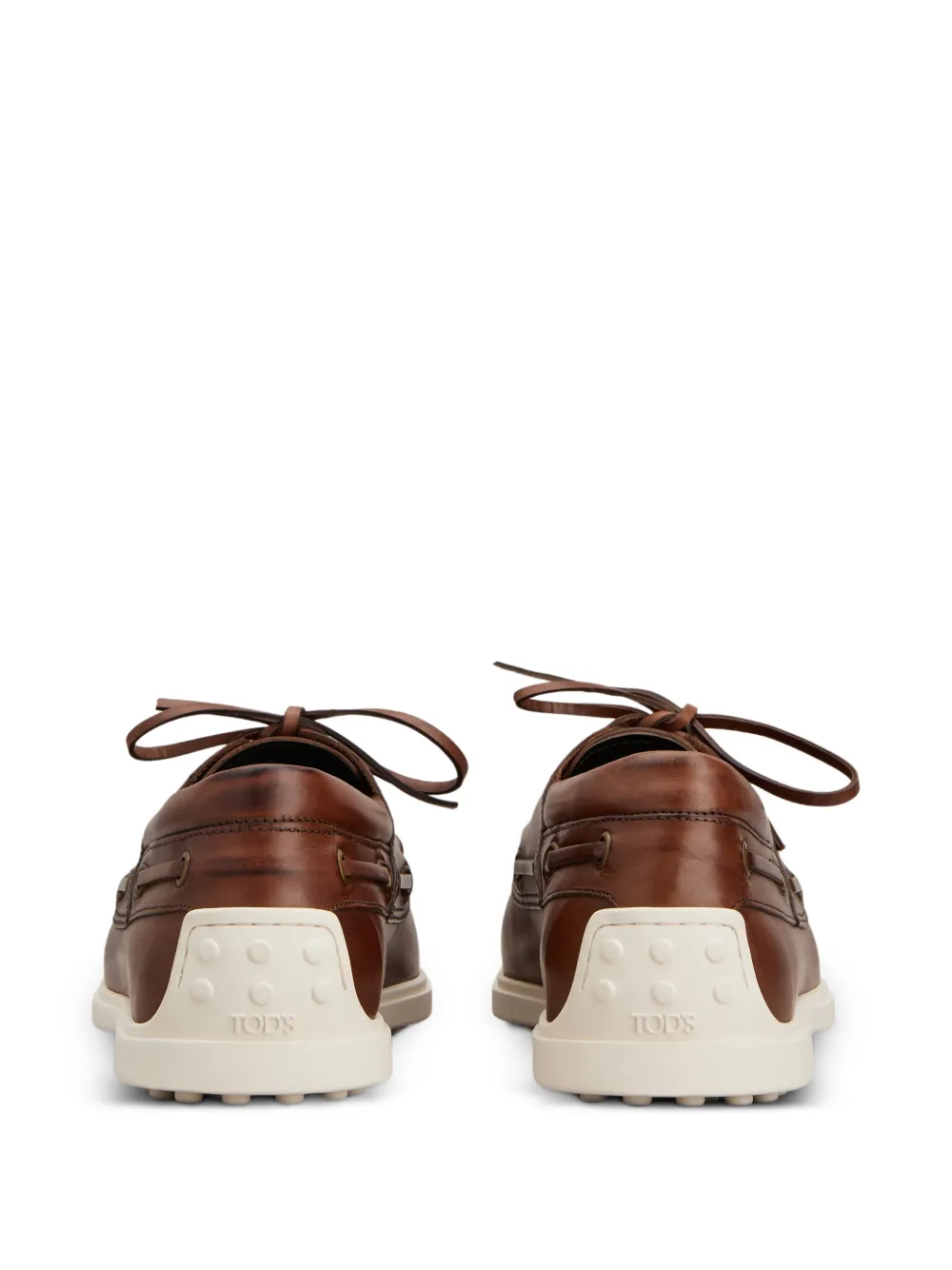 Топсайдеры на шнуровке Tod'S, коричневый — фото 3