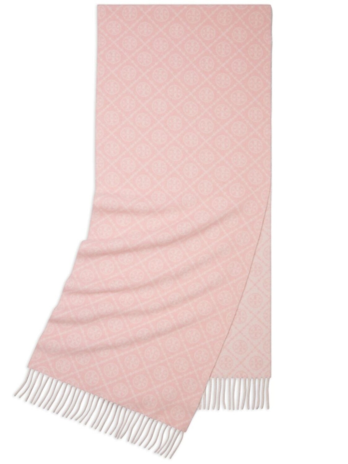 

Шарф с монограммой T Tory Burch, розовый