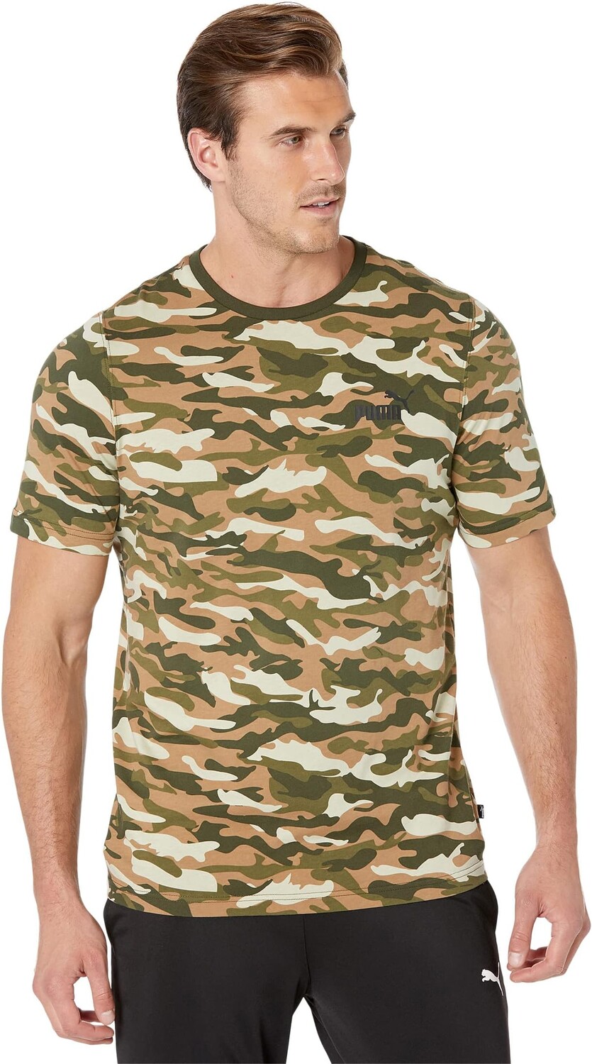 

Футболка PUMA Big & Tall Essentials + Camo All Over Print Tee, цвет Forest Night