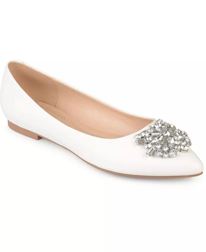 Женские туфли Renzo Jeweled Flats Journee Collection, слоновая кость/кремовый